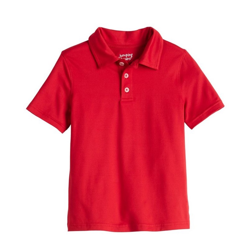 Jumping Beans | Vibrant Red Short Sleeve Collared Performance Polo Shirt